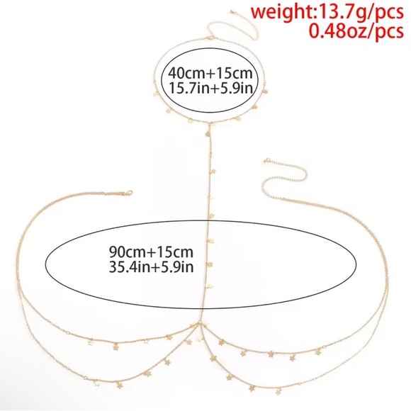 Gold Star Body Chain Celestial